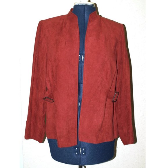 STUDIO I Red Padded blazer SZ 14W - Picture 1 of 3